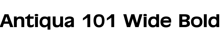 Antiqua 101 Wide Bold font preview