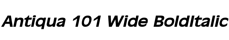 Antiqua 101 Wide BoldItalic font preview