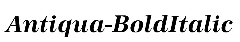 Antiqua-BoldItalic font preview