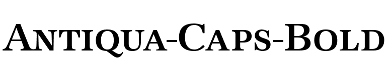 Antiqua-Caps-Bold font preview
