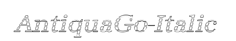 AntiquaGo-Italic font preview