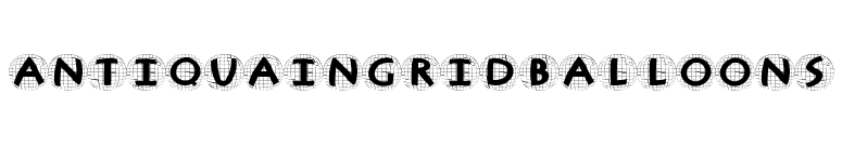 AntiquaInGridBalloons font preview