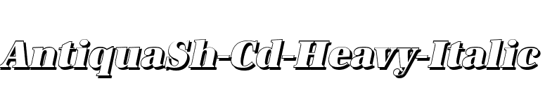 AntiquaSh-Cd-Heavy-Italic font preview