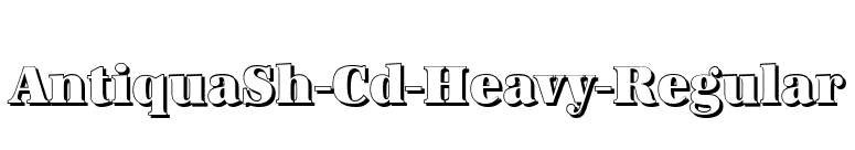 AntiquaSh-Cd-Heavy-Regular font preview