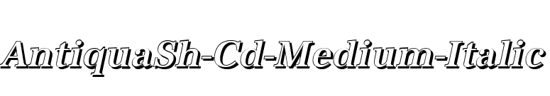 AntiquaSh-Cd-Medium-Italic font preview