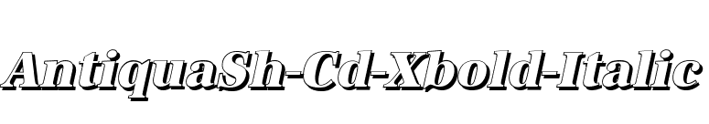 AntiquaSh-Cd-Xbold-Italic font preview