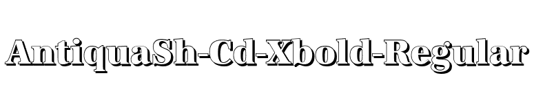 AntiquaSh-Cd-Xbold-Regular font preview