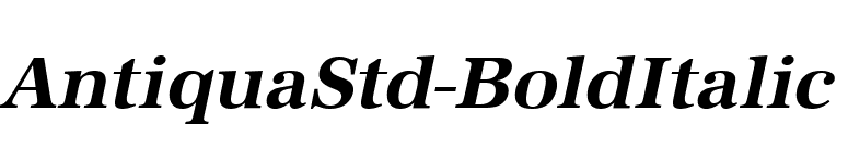 AntiquaStd-BoldItalic font preview
