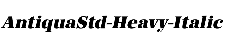 AntiquaStd-Heavy-Italic font preview