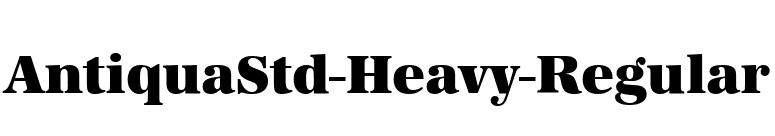AntiquaStd-Heavy-Regular font preview