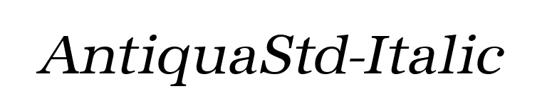 AntiquaStd-Italic font preview