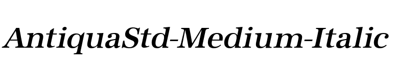 AntiquaStd-Medium-Italic font preview