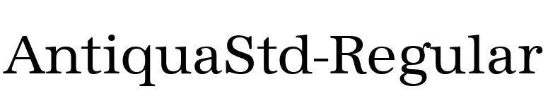 AntiquaStd-Regular font preview