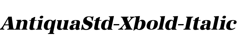 AntiquaStd-Xbold-Italic font preview