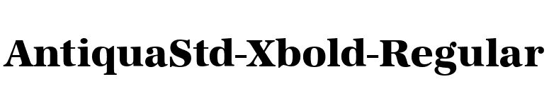 AntiquaStd-Xbold-Regular font preview