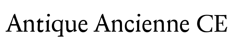 Antique Ancienne CE font preview