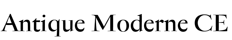 Antique Moderne CE font preview