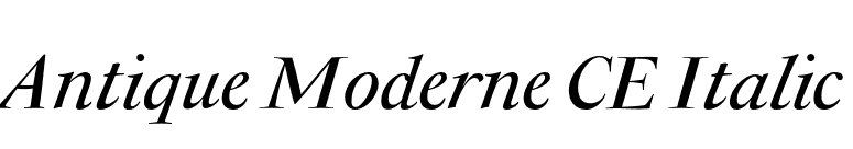 Antique Moderne CE Italic font preview