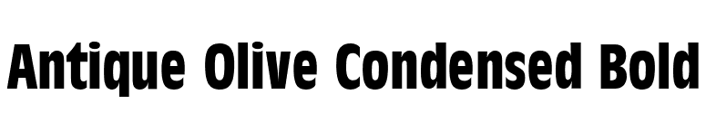 Antique Olive Condensed Bold font preview