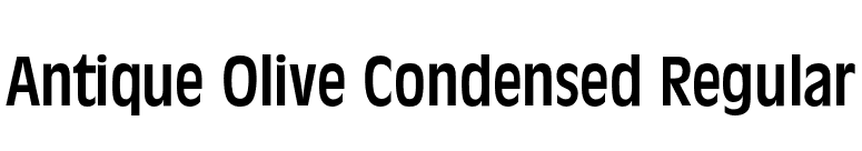 Antique Olive Condensed Regular font preview