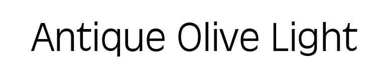 Antique Olive Light font preview