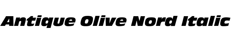 Antique Olive Nord Italic font preview