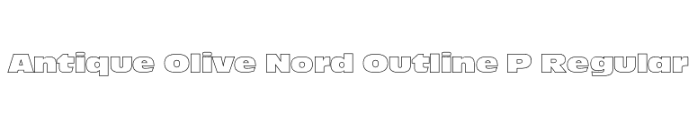 Antique Olive Nord Outline P Regular font preview