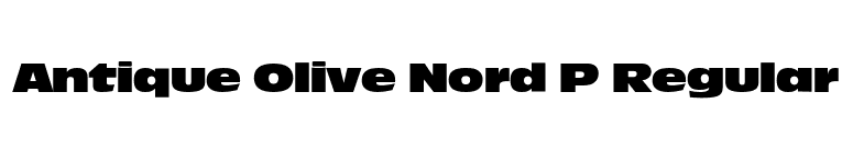 Antique Olive Nord P Regular font preview