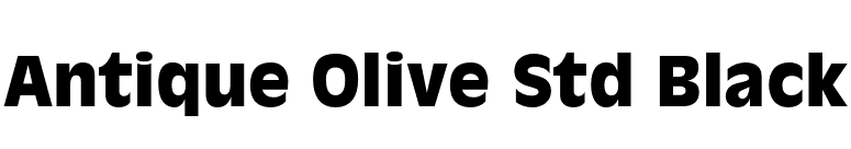 Antique Olive Std Black font preview