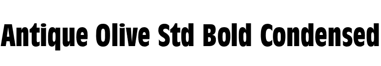 Antique Olive Std Bold Condensed font preview