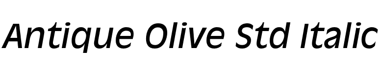 Antique Olive Std Italic font preview