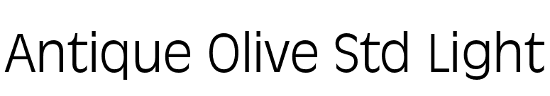 Antique Olive Std Light font preview