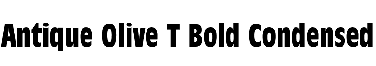 Antique Olive T Bold Condensed font preview
