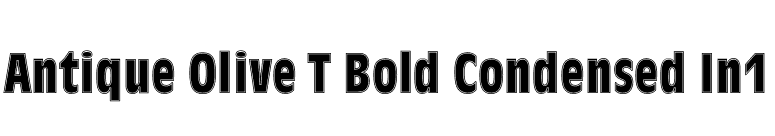 Antique Olive T Bold Condensed In1 font preview