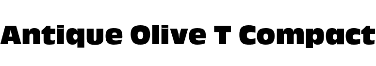 Antique Olive T Compact font preview