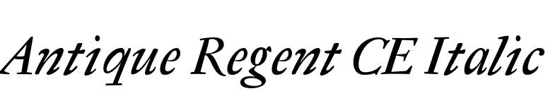 Antique Regent CE Italic font preview
