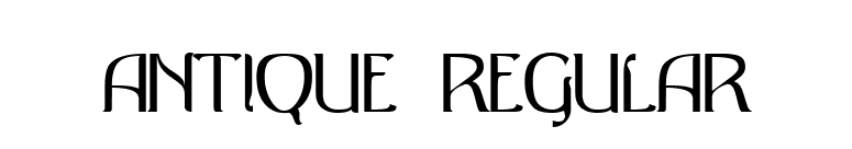 Antique Regular font preview