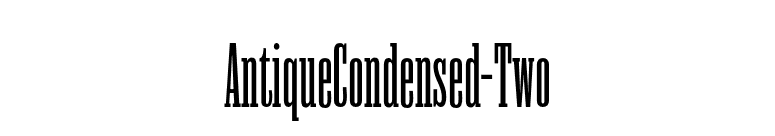 AntiqueCondensed-Two font preview