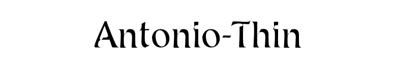 Antonio-Thin font preview
