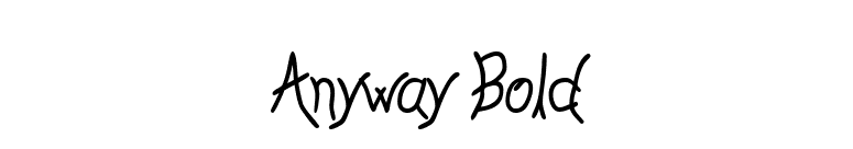 Anyway Bold font preview