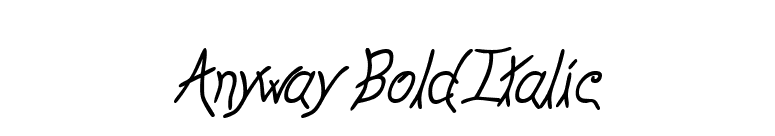 Anyway BoldItalic font preview
