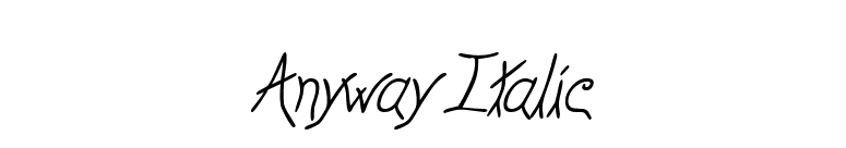 Anyway Italic font preview