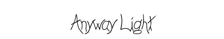 Anyway Light font preview