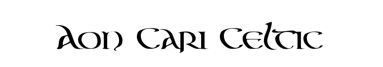 Aon Cari Celtic font preview