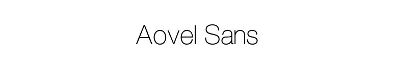 Aovel Sans font preview