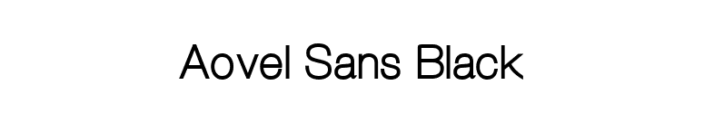 Aovel Sans Black font preview