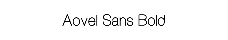 Aovel Sans Bold font preview