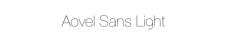 Aovel Sans Light font preview