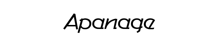 Apanage font preview