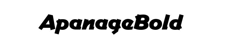 ApanageBold font preview